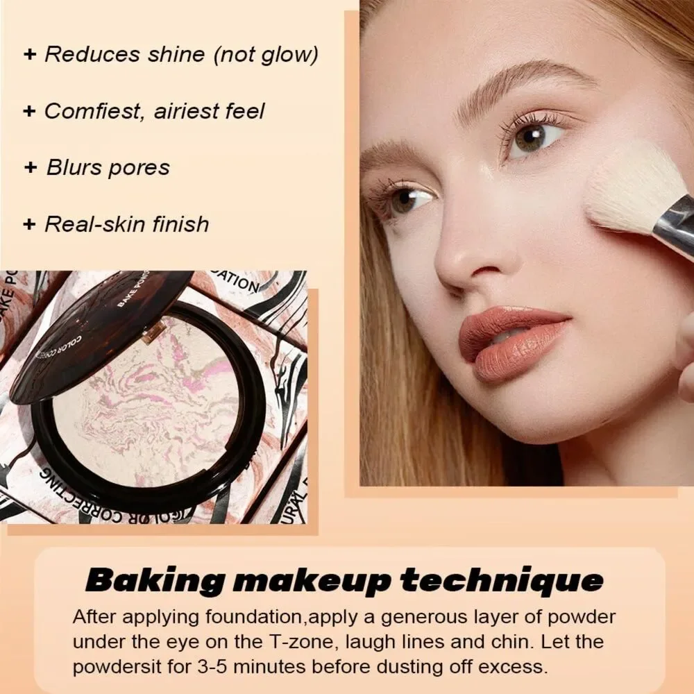 Porcelain Oil Control Matte Perfection Face Powder Compact For Women